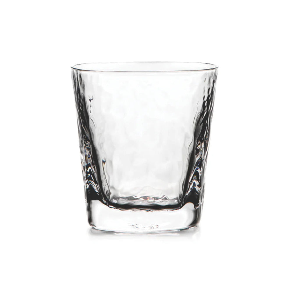 Simon Pearce Woodbury Double Old Fashion Glass on white background.