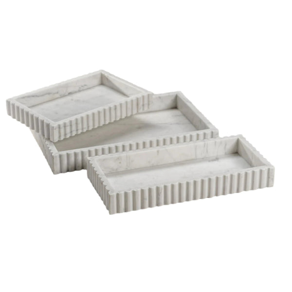 Scalloped Marble Tray