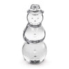 Simon Pearce glass snowman on white background.