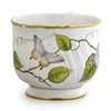 Anna Weatherley porcelain cachepot floral design and butterfly with gold rim 