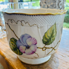 Hand Painted Pansy Cachepot