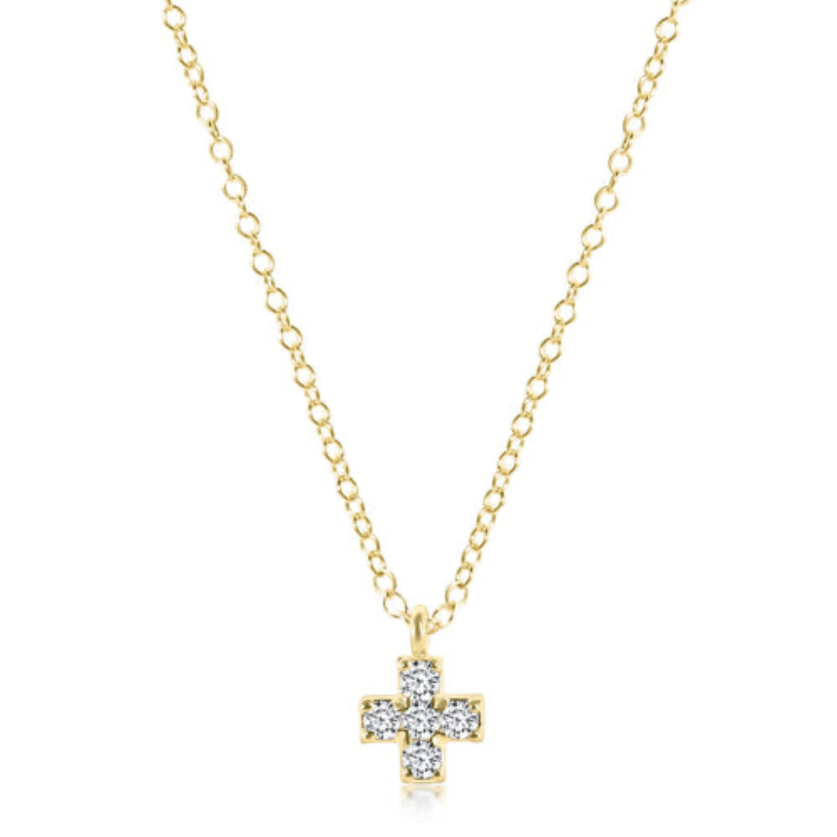 14kt Gold and Diamond Cross Necklace – Erika Reade Ltd