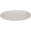 Stone double line platter on white background.