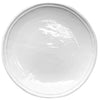 Double Line Edge  white melamine salad plate on white background.
