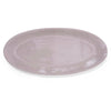 Large stone-colored oval tray on white background.