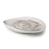 Simon Pearce stone glazed serving platter on white background.