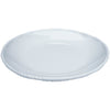 Bead white dinner plate on white background.