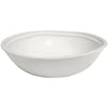 White cereal bowl on white background. 