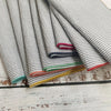 Gray Seersucker Napkins with Color Edging (set of eight)