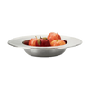 Match pewter Leonardo bowl with apples on a white background.