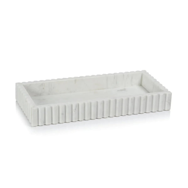 Scalloped Marble Tray