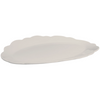 Scalloped edge melamine platter in stone 