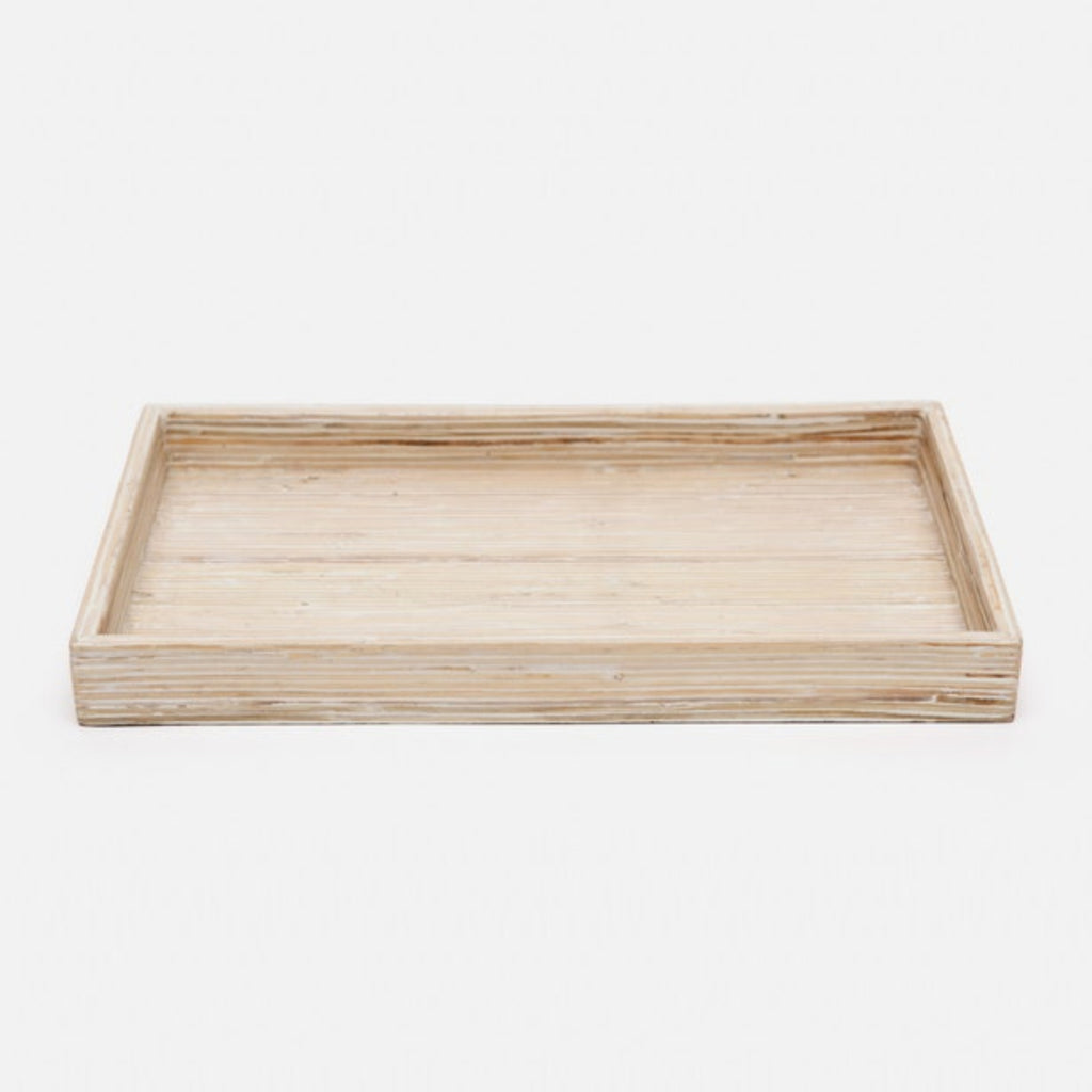 Bleached Rattan Vanity Tray