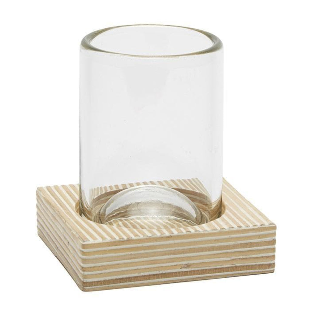 Bleached Rattan Tumbler Set