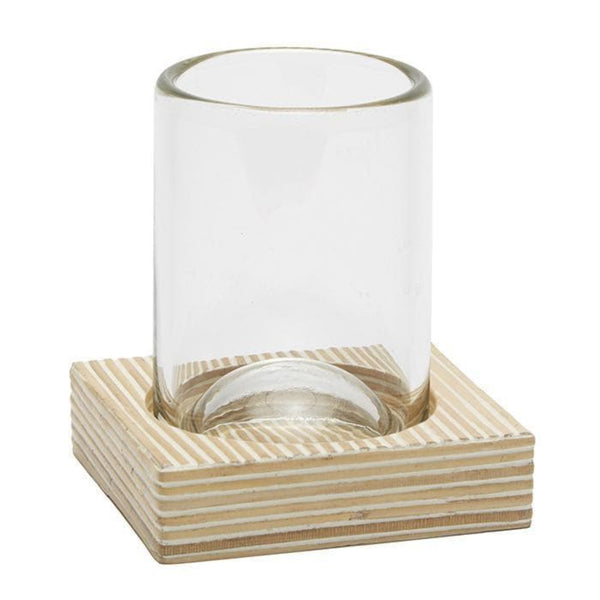 Bleached Rattan Tumbler Set