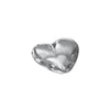 Simon Pearce clear glass heart-shaped tabletop accessory.