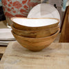 Mango Wood & White Enamel Bowl – Erika Reade Ltd