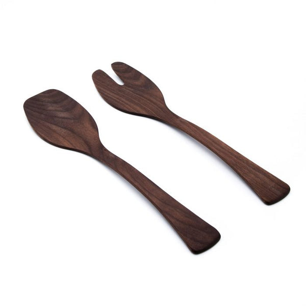 Andrew Pearce salad serving set in a lovely grained black walnut.