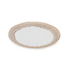 Simon Pearce Burlington Bluff side plate has a white ground with a neutral beige dripped effect border. 
