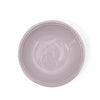 Top view of Relish melamine double lined cereal bowl in stone color.