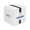 Lafco's Sea & Dune candle signature gift box. The box is white with a black ribbon.