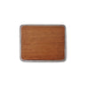 MATCH wooden tray edged in pewter.