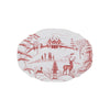 Country Estate Winter Frolic Ruby 8" Oval Tray